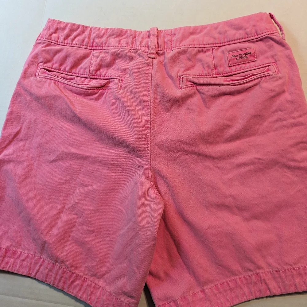 Abercrombie & Fitch Men's Button Fly Neon Pink Shorts, Size 33